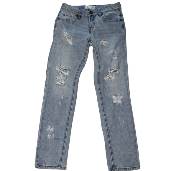 Bullhead Women’s Jeans SZ 24 X 26 Faded Blue Skinny Boyfriend 💯% Cotton Lowrise - Picture 2 of 8